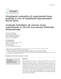 Histological evaluation of experimental bone grafting in