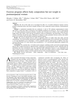 Exercise program affects body composition but not weight in