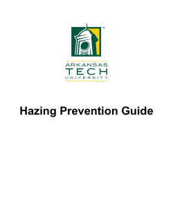 Hazing Prevention Guide - Arkansas Tech University