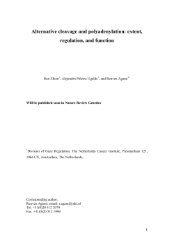 Alternative cleavage and polyadenylation: extent, regulation, and