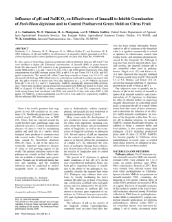 Influence of pH and NaHCO3 on Effectiveness of Imazalil