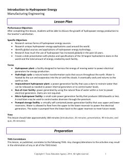 Introduction to Hydropower Energy Terms and Definitions