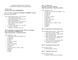 Schedule for Monsoon Rose Show