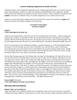 Summer Reading Assignments by Grade and Class