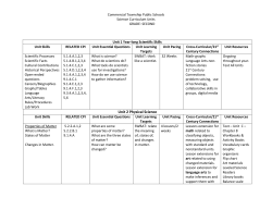 Grade 2 science curriculum - Commercial Township School District