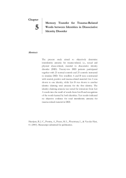 Chapter Memory Transfer for Trauma
