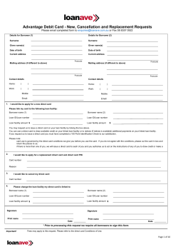Advantage Direct Card Access Form