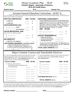 2017-2018 Associate of Science MAP