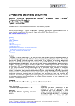 Cryptogenic organizing pneumonia