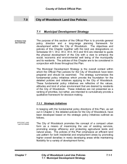 City of Woodstock Land Use Policies