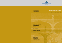Bank risk during the financial crisis: do business - ECB