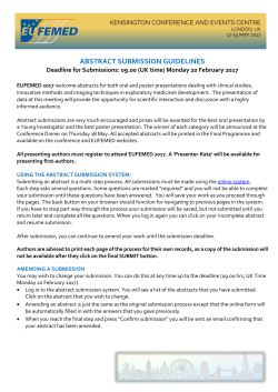 Tips for Writing an Abstract for Symposium