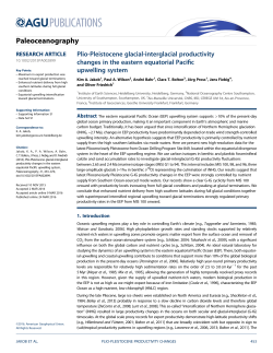 Plio-Pleistocene glacial-interglacial productivity changes in the
