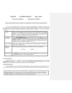 Summer Exam 2 - Chemistry