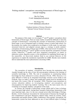 Probing students` conceptions concerning homeostasis of