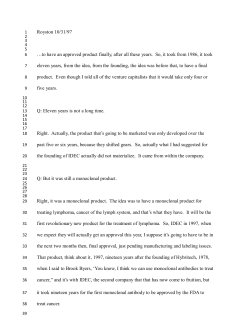 Royston 10/31/97 &hellip;to have an approved product