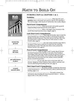 MATH TO BUILD ON MATH TO BUILD ON