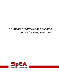 The impact of Lotteries as a funding source for