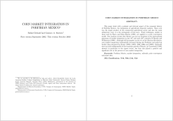 corn market integration in porfirian mexico - E