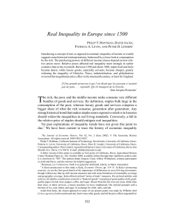 Real Inequality in Europe since 1500