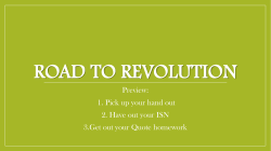 R2R Townshend Boston Massacre etc