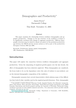 Demographics and Productivity