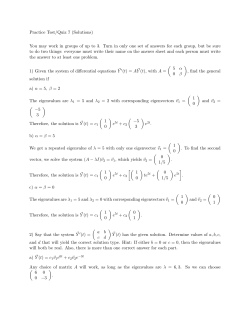 Practice Test/Quiz 7 (Solutions) You may work in groups of up to 3
