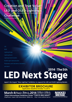 EXHIBITOR BROCHURE Creation and True Value! LED and OLED