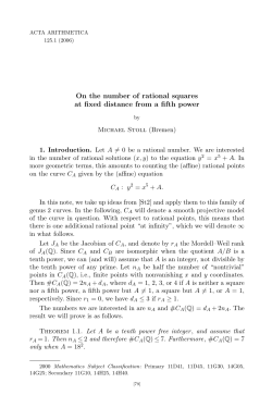 On the number of rational squares at fixed distance from a fifth power