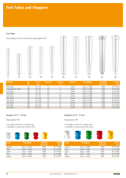Test Tubes and Stoppers