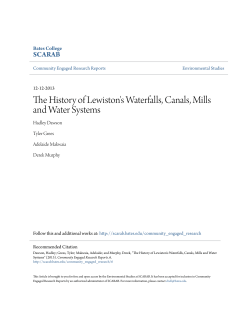 The History of Lewiston`s Waterfalls, Canals, Mills and Water Systems