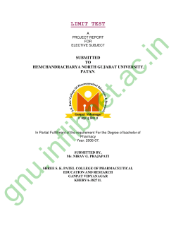 limit test - DSpace at Ganpat University