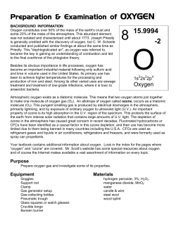 Oxygen Lab Instructions