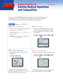 Solving Radical Equations and Inequalities
