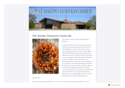 SMLC Weekly Bread for November 17