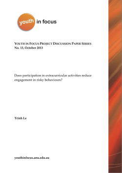 Does participation in extracurricular activities reduce engagement in