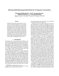 Inferring Multi-dimensional Ideal Points for US Supreme Court Justices