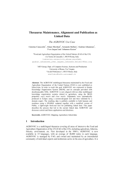 Thesaurus Maintenance, Alignment and Publication as - e-LIS