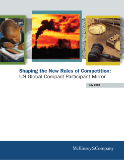Shaping the New Rules of Competition