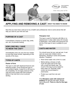 applying and removing a cast