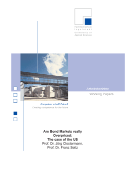 Are Bond Markets really Overpriced: The case of the US Prof