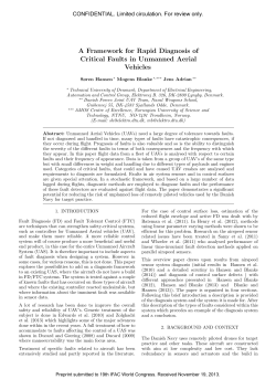 A Framework for Rapid Diagnosis of Critical Faults in Unmanned