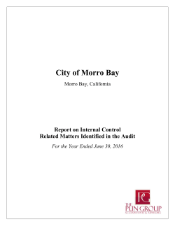 2016_Morro Bay_Report on Internal Controls