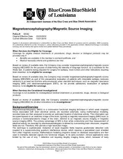 Magnetoencephalography/Magnetic Source Imaging