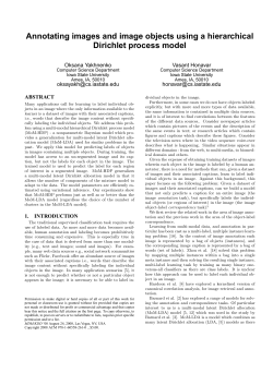 Annotating images and image objects using a hierarchical Dirichlet