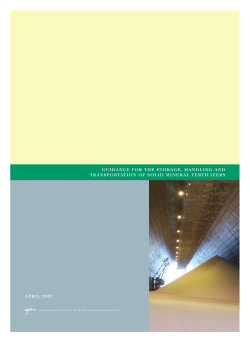 Guidance for the Storage, Handling and Transportation of