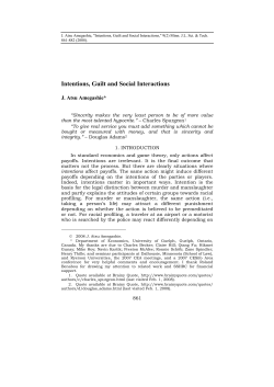 Intentions, Guilt and Social Interactions
