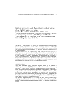 Paint solvent components degradation from their mixture