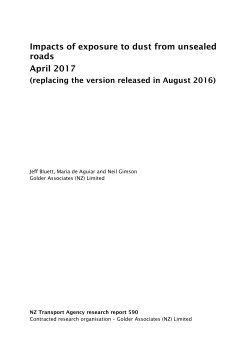 Research Report 590 Impacts of exposure to dust on