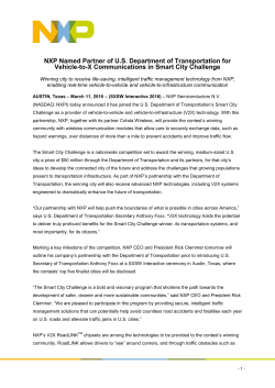 NXP Named Partner of US Department of